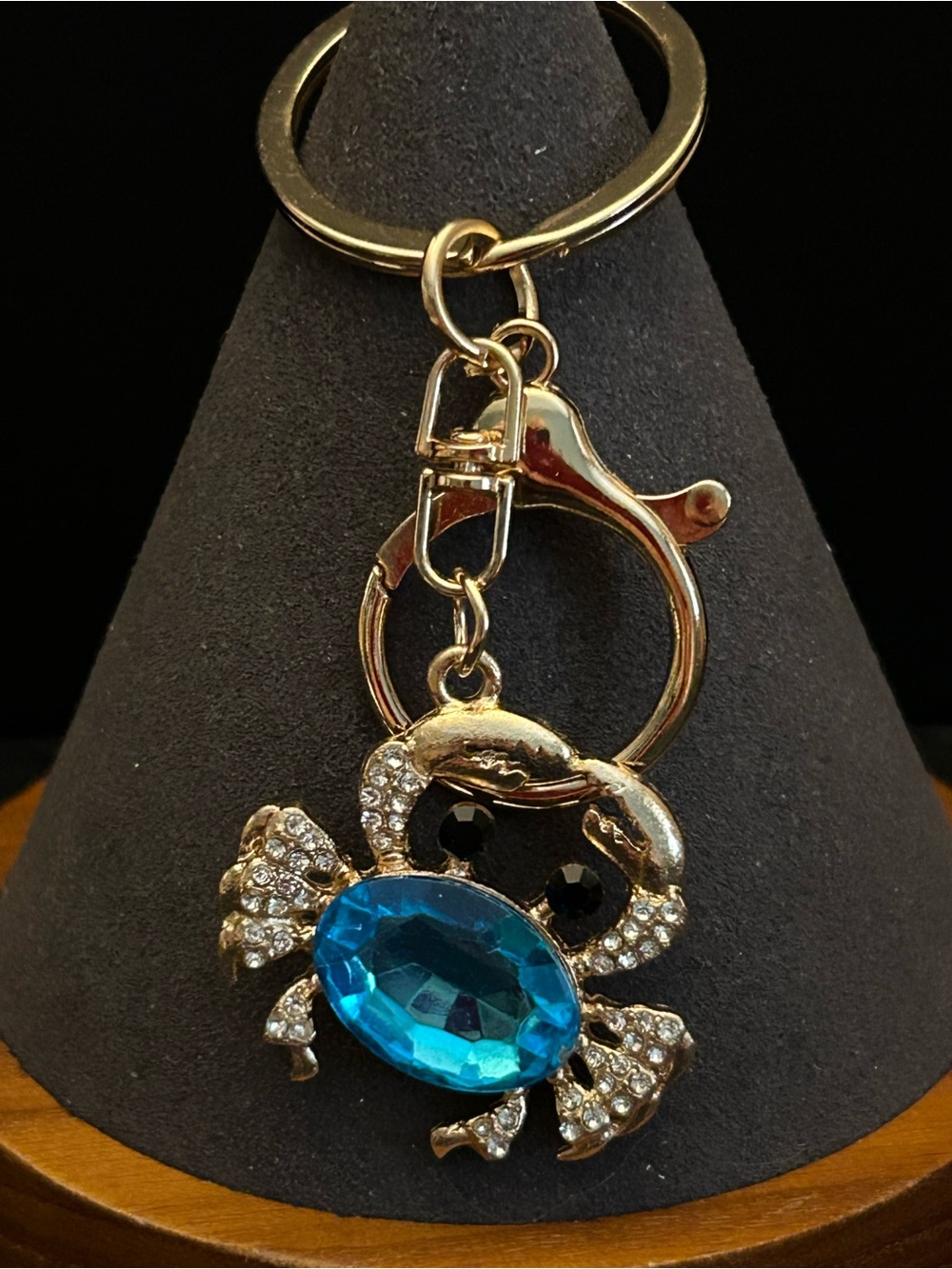 Mint Gold-tone Crab 🦀 Keychain Bag Charm with Colorful Gems Choice of Color NWT